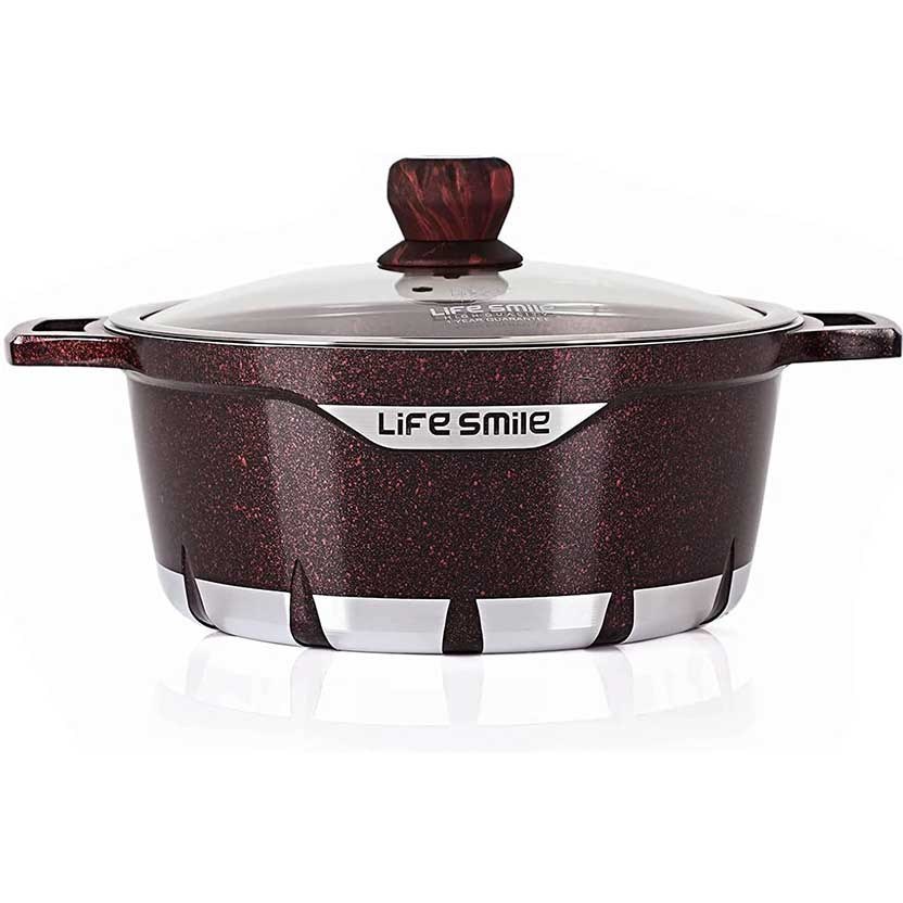 قابلمه گرانیتی لایف اسمایل مدل FLCM 36P ا LIFE SMILE FLCM-36P Granite Coating Soup Pot