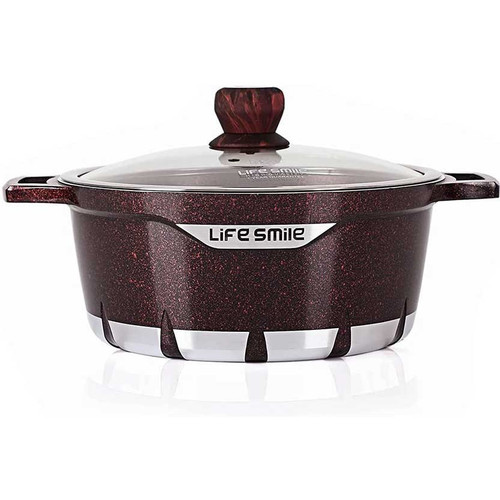قابلمه گرانیتی لایف اسمایل مدل FLCM 36P ا LIFE SMILE FLCM-36P Granite Coating Soup Pot